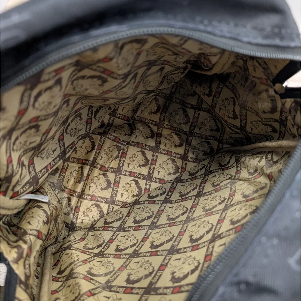 Betty Boop Black Backpack Purse Cartoon Character Kiss Print Boop Oop A Doop Bag